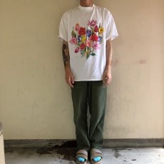 画像2: 90's フラワーアートプリントTシャツ XL (2)