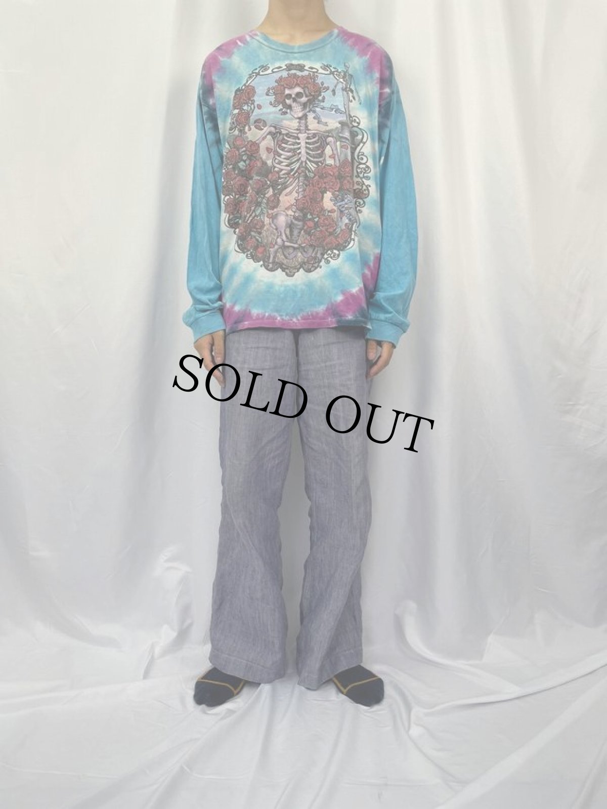 画像2: 90's LIQUID BLUE "GRATEFUL DEAD" タイダイロックバンドロンT (2)