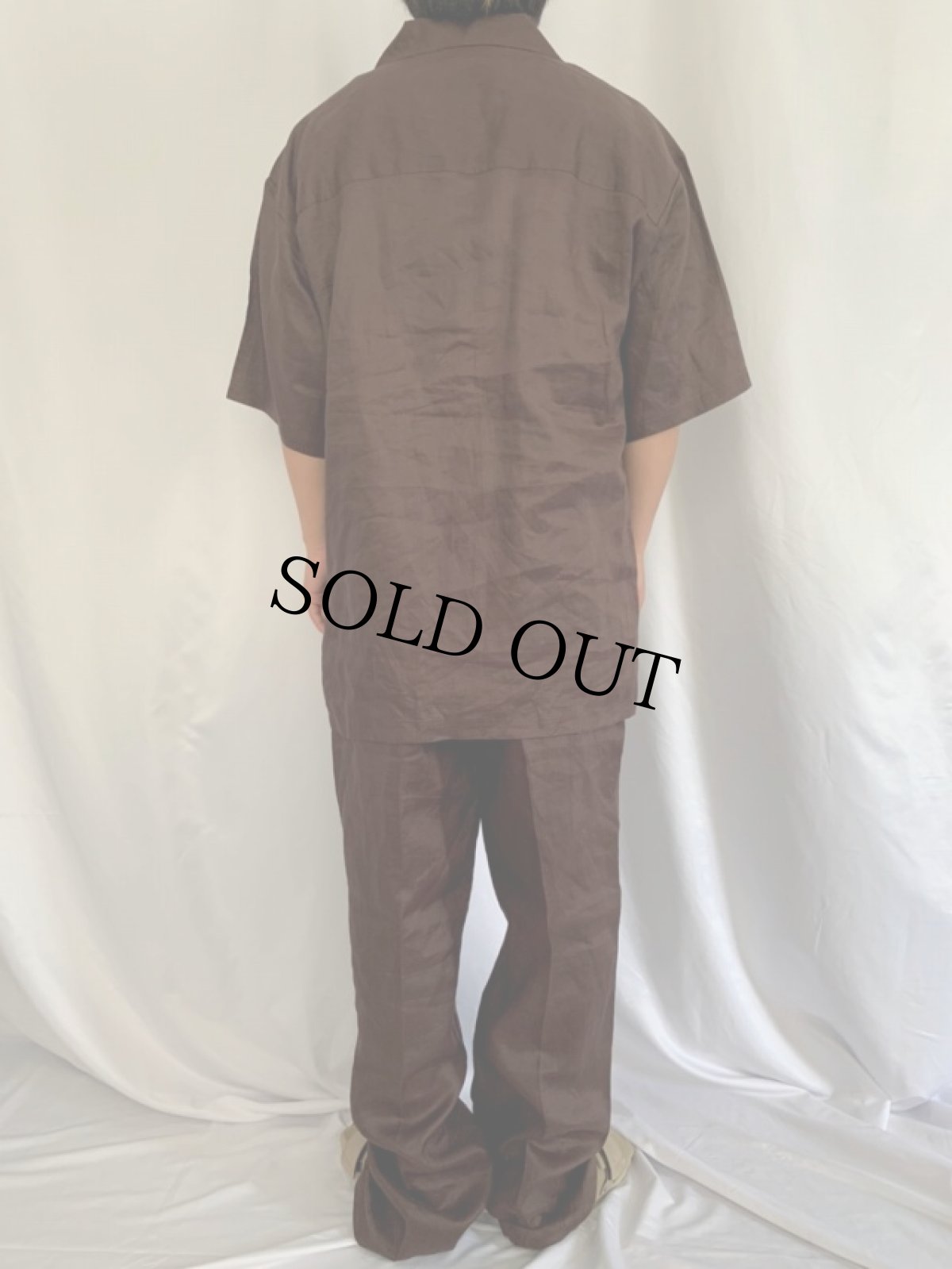画像4: Godbody Collection リネン オープンカラーシャツ&パンツ SETUP (4)