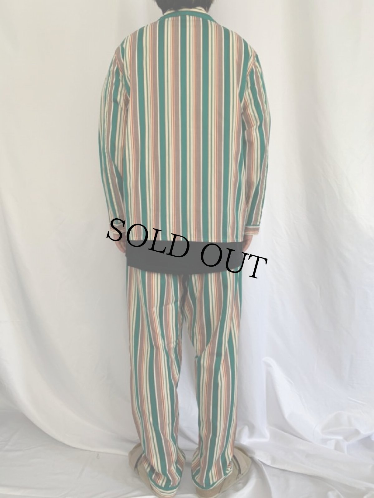 画像4: DcciKlany マルチストライプ柄 オープンカラーシャツ&パンツ SETUP (4)