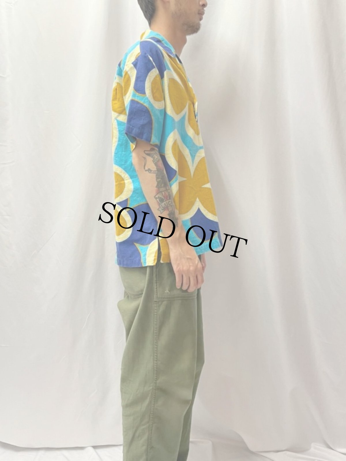 画像3: 70's MALIHINI 花柄コットンアロハシャツ (3)