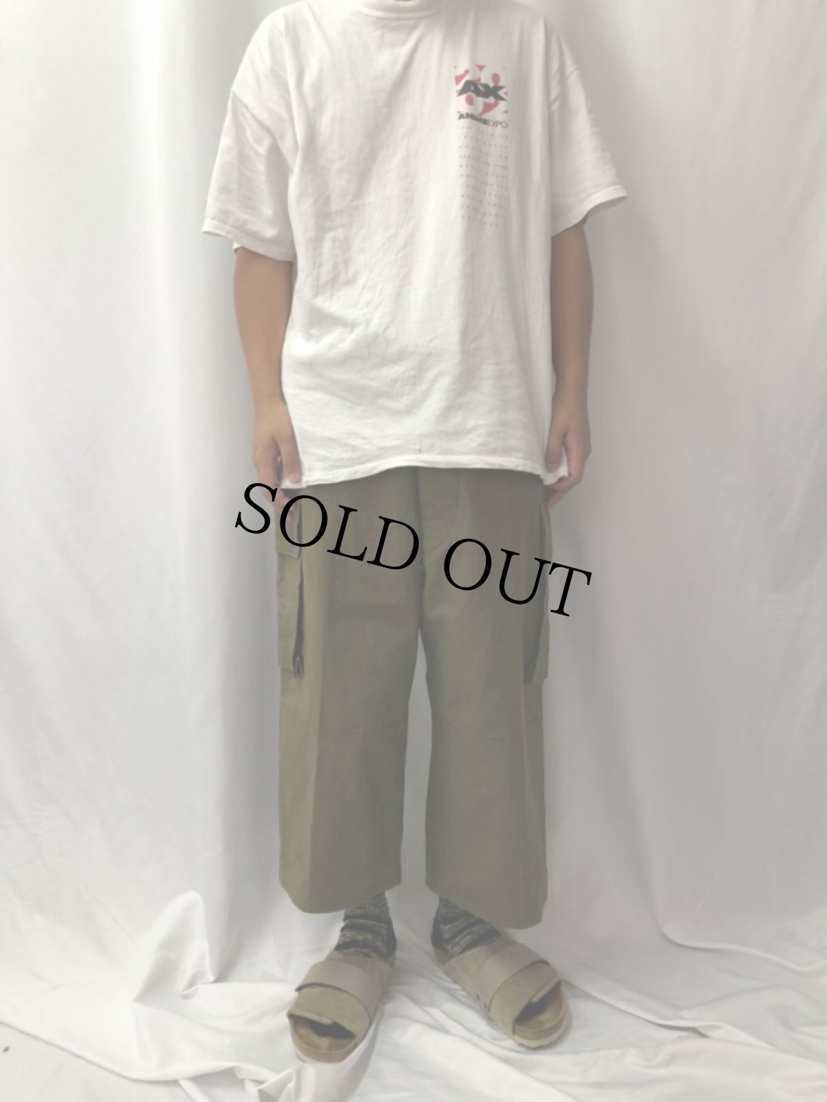 画像2: 50's French Army M-47 カットオフカーゴパンツ  W39 (2)