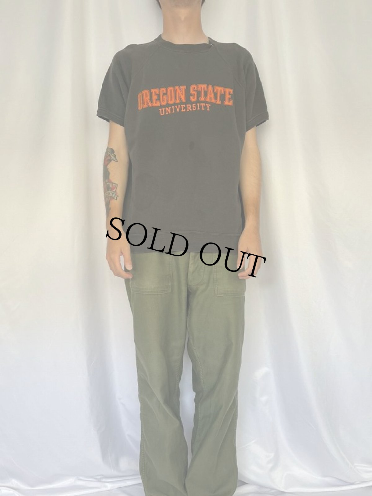 画像2: 60's "OREGON STATE UNIVERSITY" 半袖スウェット (2)