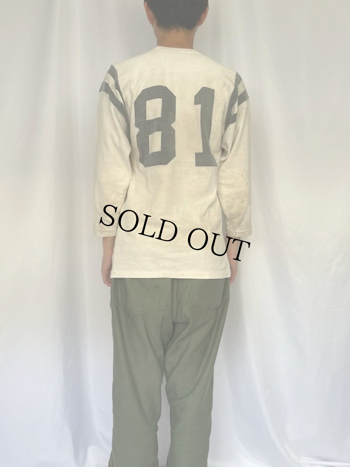 画像4: 50's "81" フットボールロンT M (4)