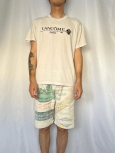 画像2: 90's LANCOME CANADA製 コスメブランド ロゴプリントTシャツ L (2)