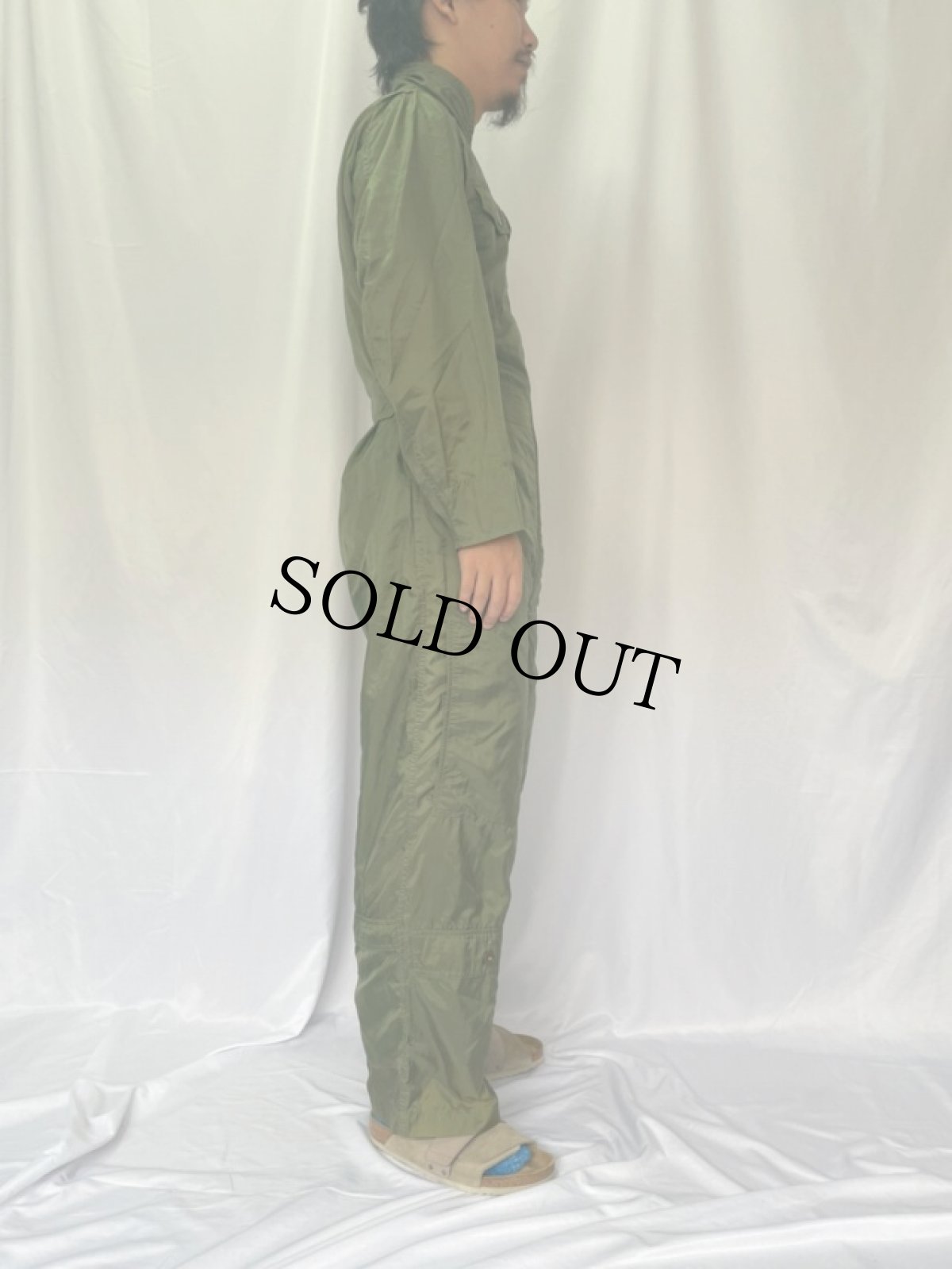 画像3: 40's U.S.NAVY ナイロンフライトスーツ 38 MEDIUM (3)