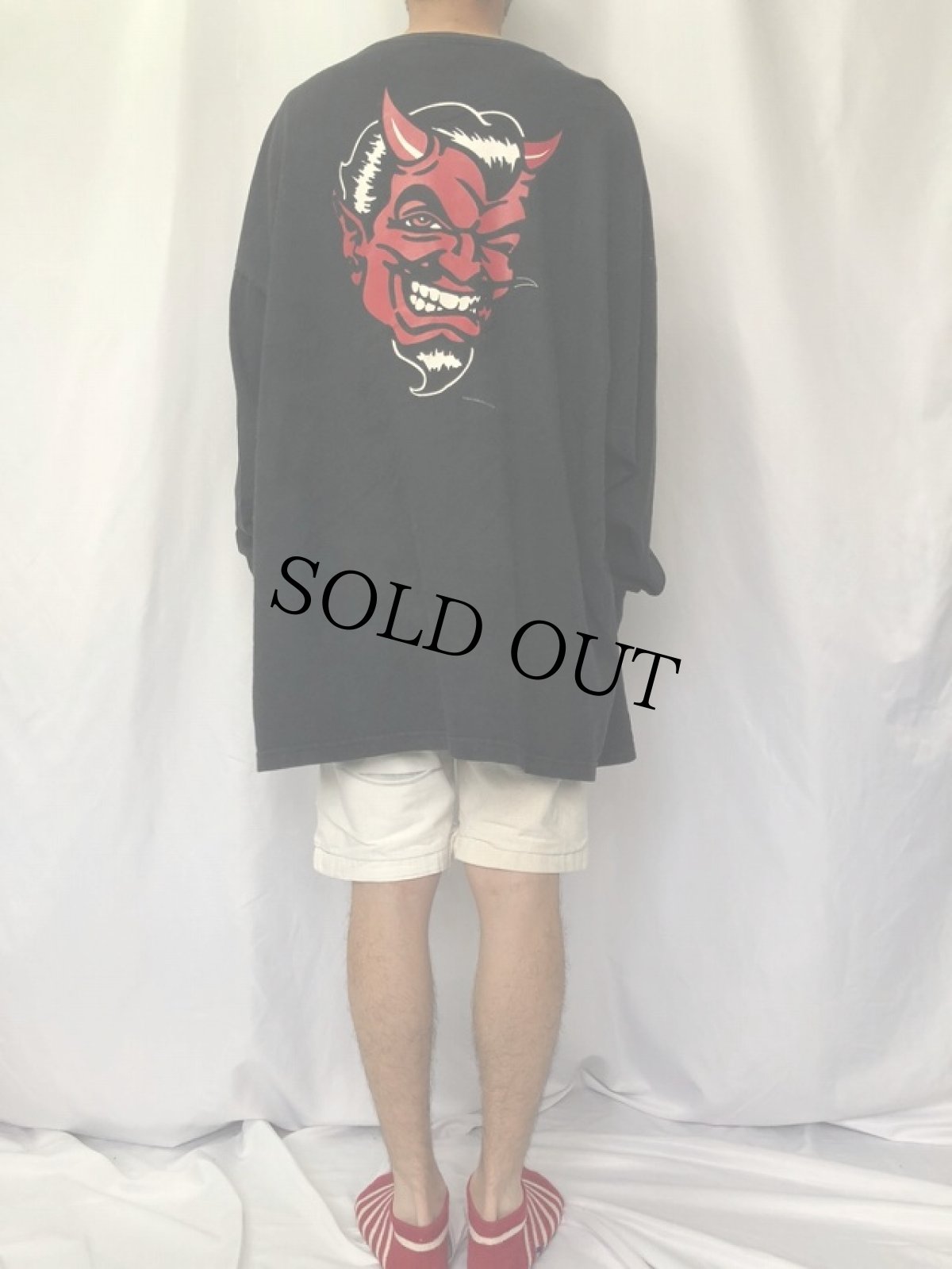 画像5: 90's FASHION VICTIM デビルイラスト ロンT 4XL (5)