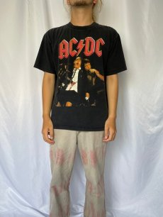 画像2: 2000's AC/DC ロックバンド 大判プリントTシャツ L (2)
