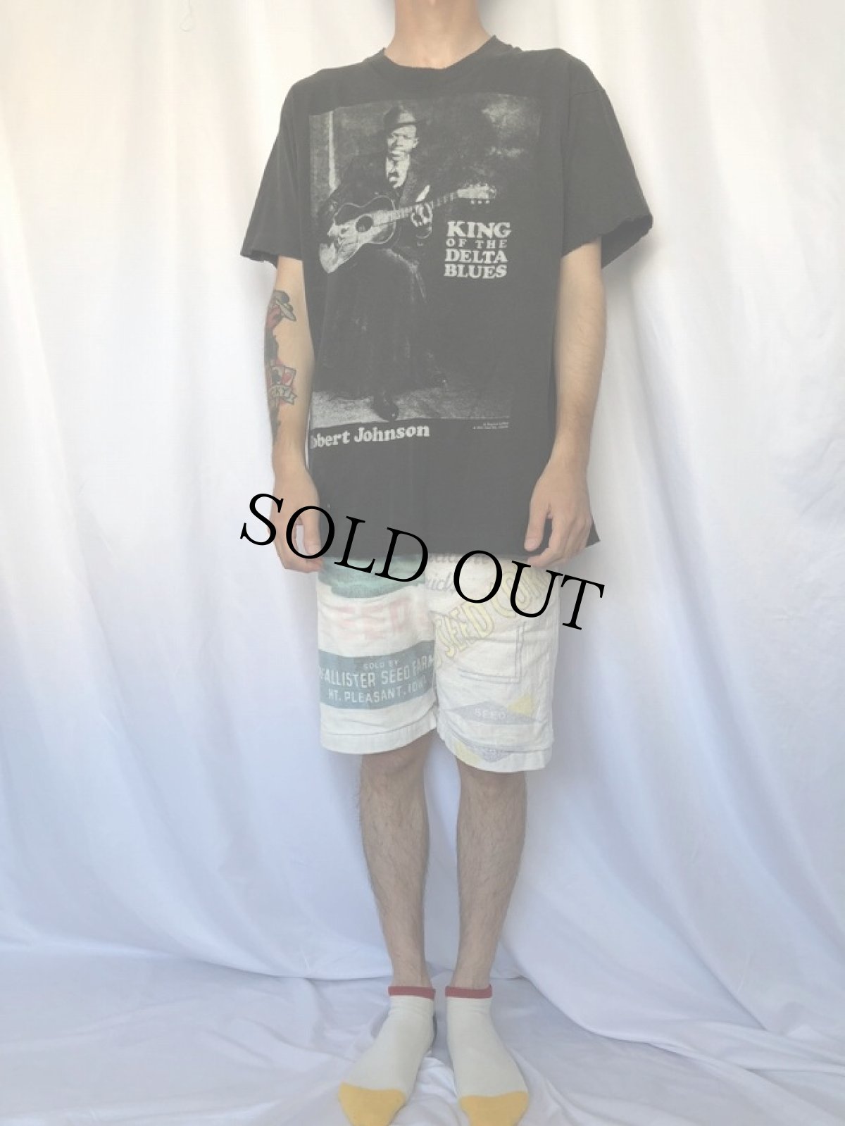 画像2: 90's Robert Johnson USA製 "KING OF THE DELTA BLUES" ミュージシャンTシャツ XL (2)