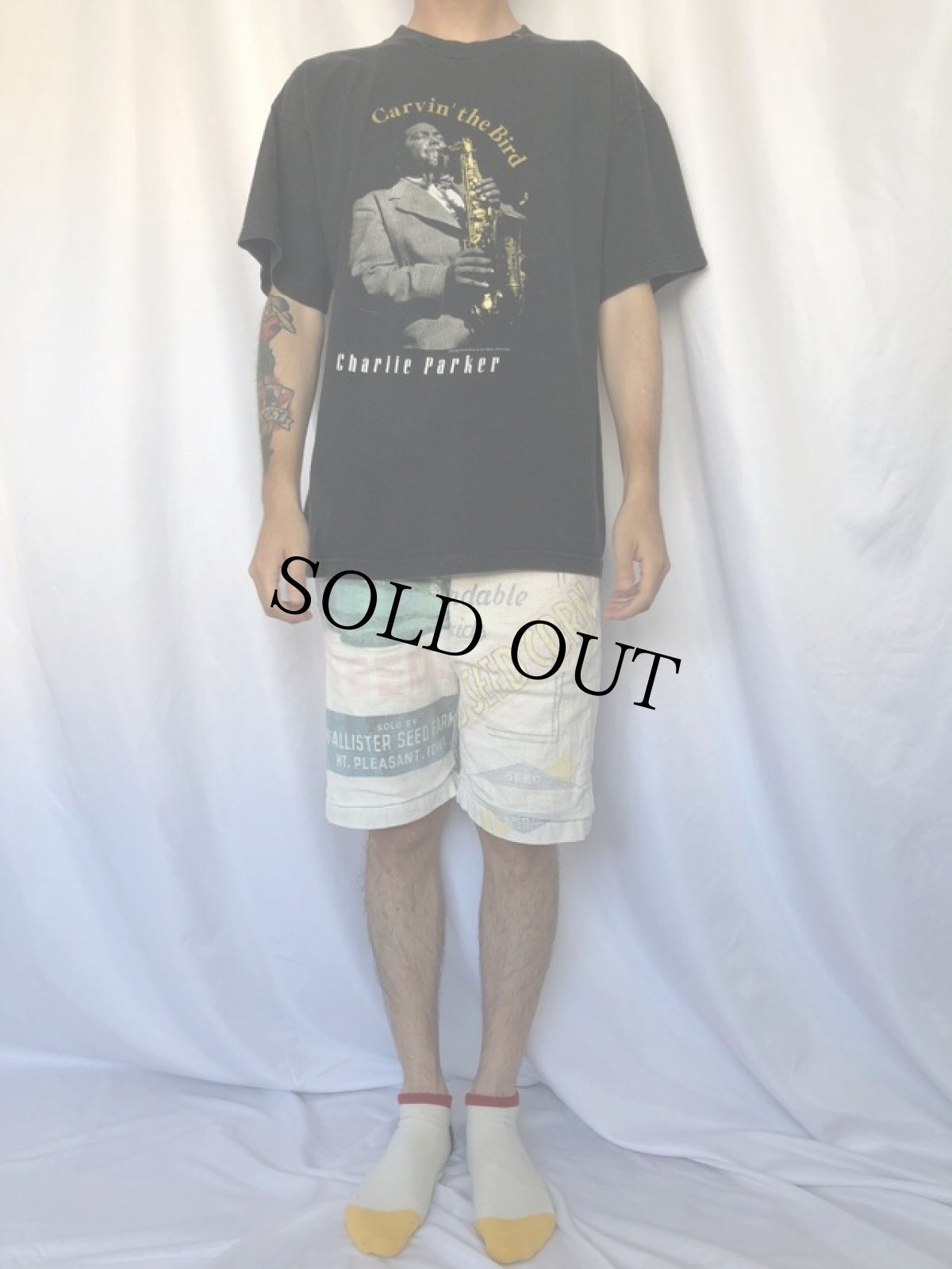 画像2: 90's CHARLIE PARKER USA製 ジャズミュージシャンTシャツ L (2)
