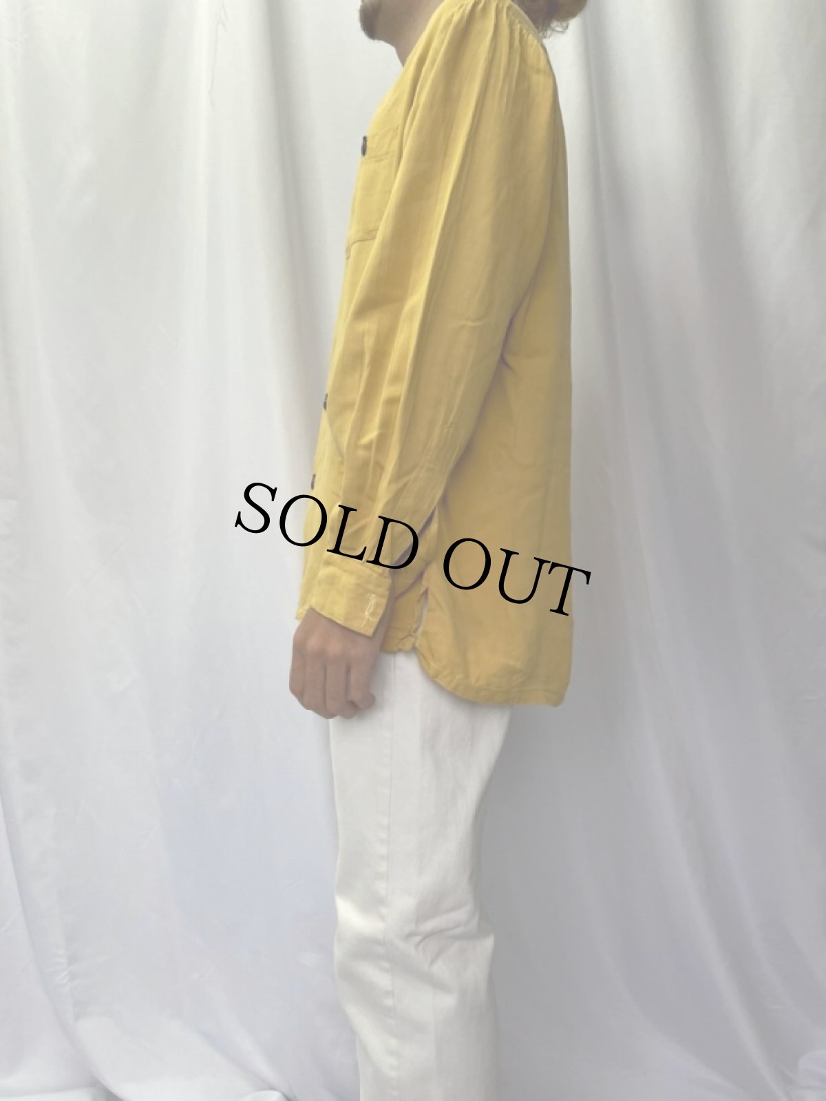 画像4: 60's Air flo ボーリングボタン レーヨン長袖ボーリングシャツ L (4)