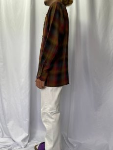 画像3: 60's〜70's Arrow オンブレーチェック柄 レーヨンシャツ XL (3)