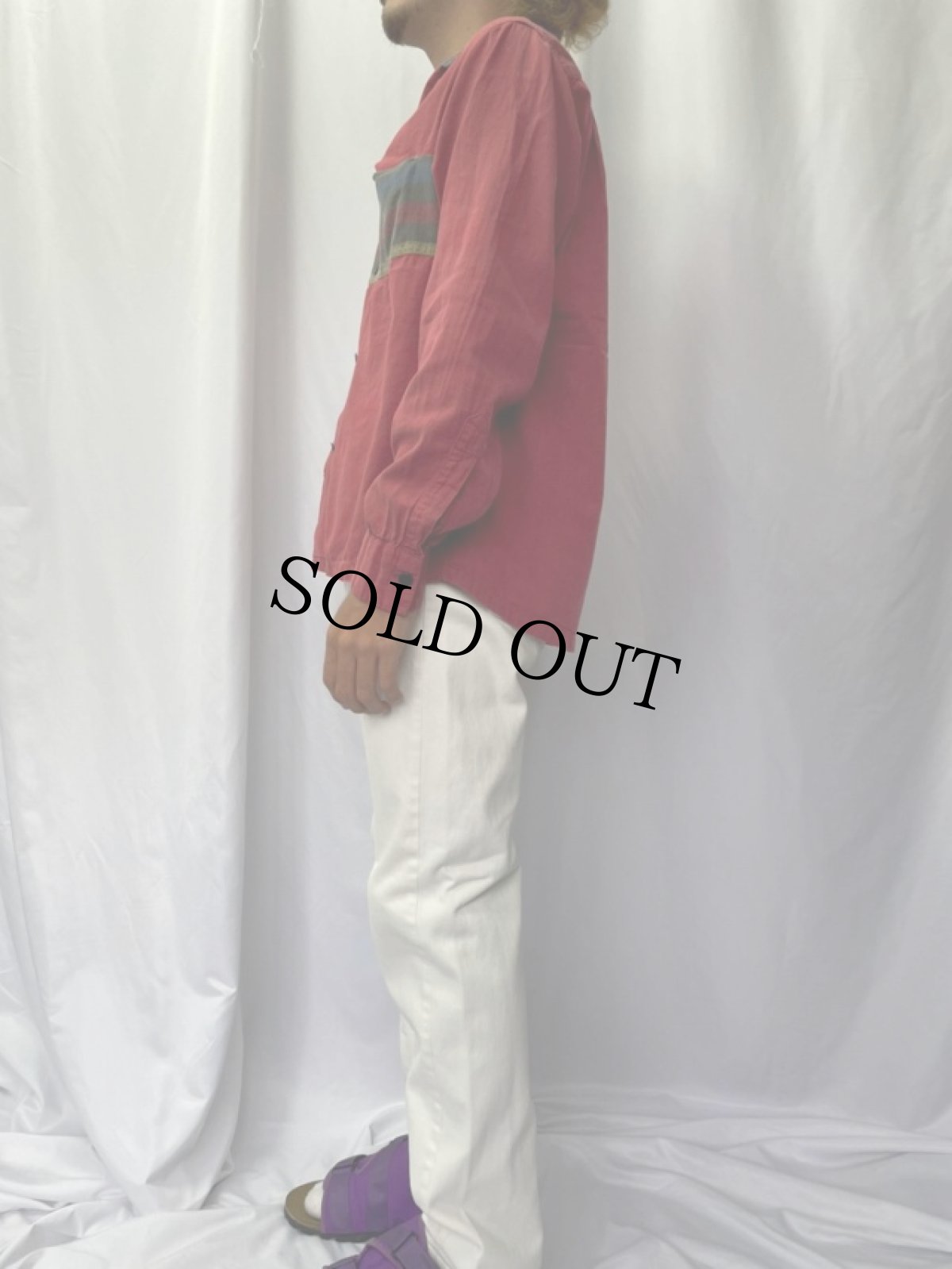 画像3: 60's Van Heusen オープンカラーコットンシャツ M (3)