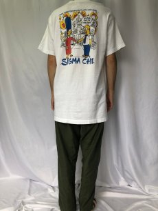 画像5: 90's THE SIMPSONS USA製 "SIGMA CHI" キャラクタープリントTシャツ XL (5)
