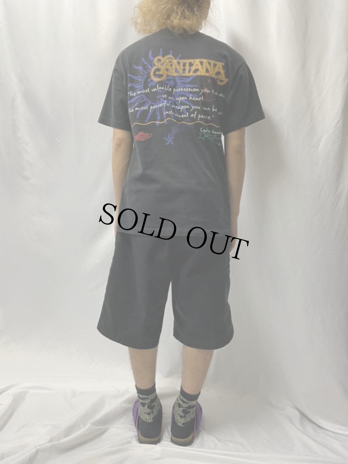 画像4: 90's SANTANA ラテンロックバンドTシャツ L (4)