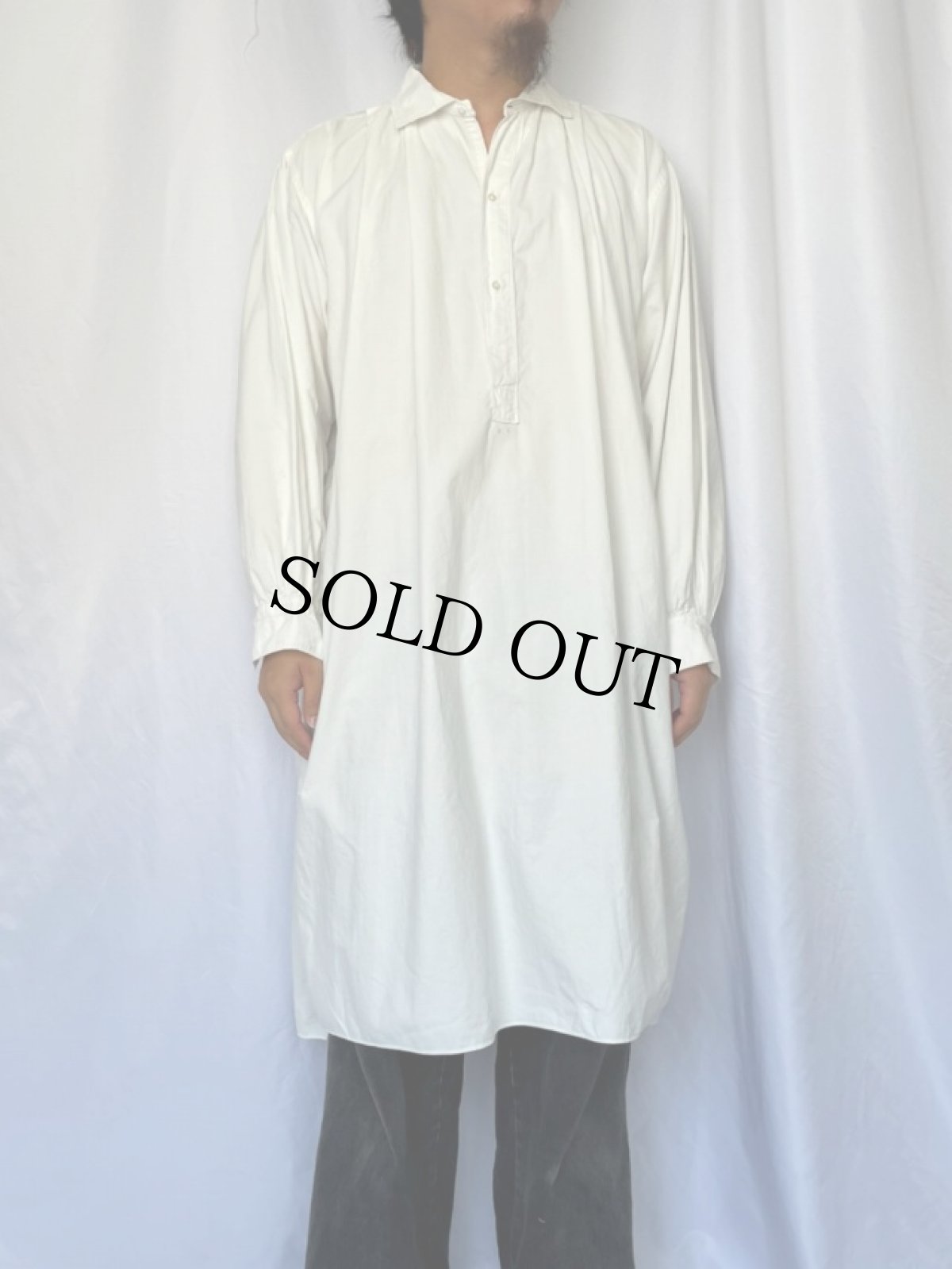 画像2: 20's〜30's French コットンスモックシャツ (2)