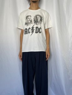 画像2: "AC/DC" テスラ×エジソン ロックバンドパロディTシャツ L (2)
