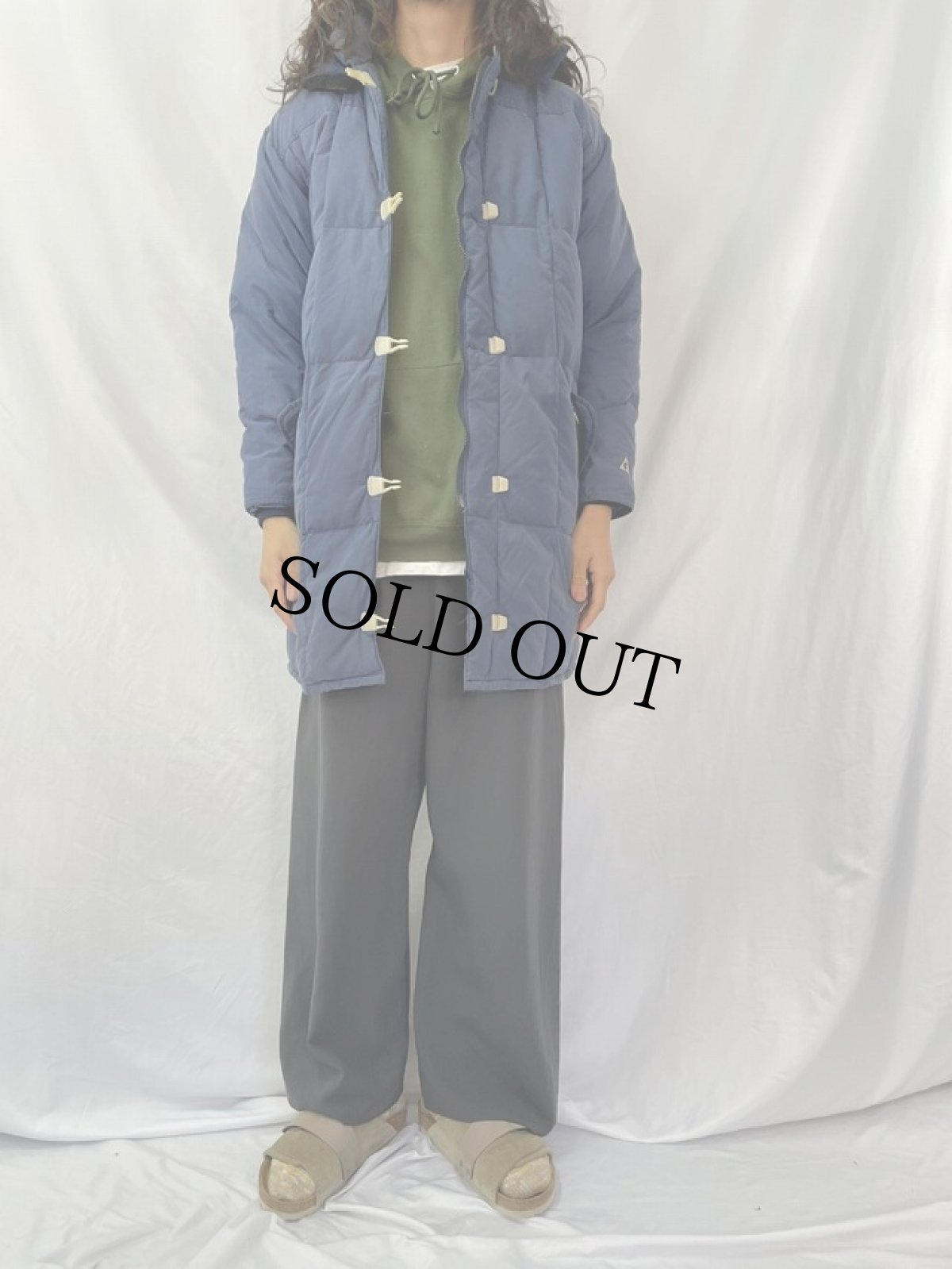 画像2: 80's GERRY USA製 フィックスロック コットンナイロン ダウンコート L (2)