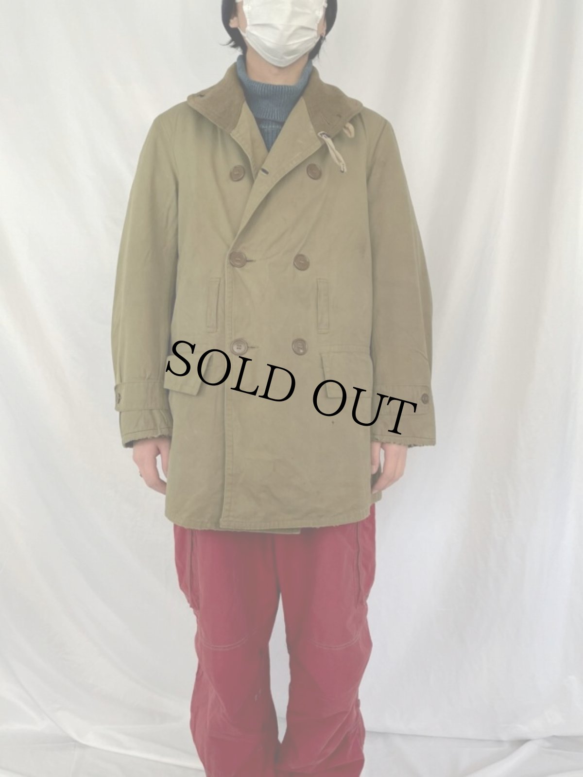 画像2: 40's U.S.ARMY M-38 ショールカラーマッキノーコート (2)