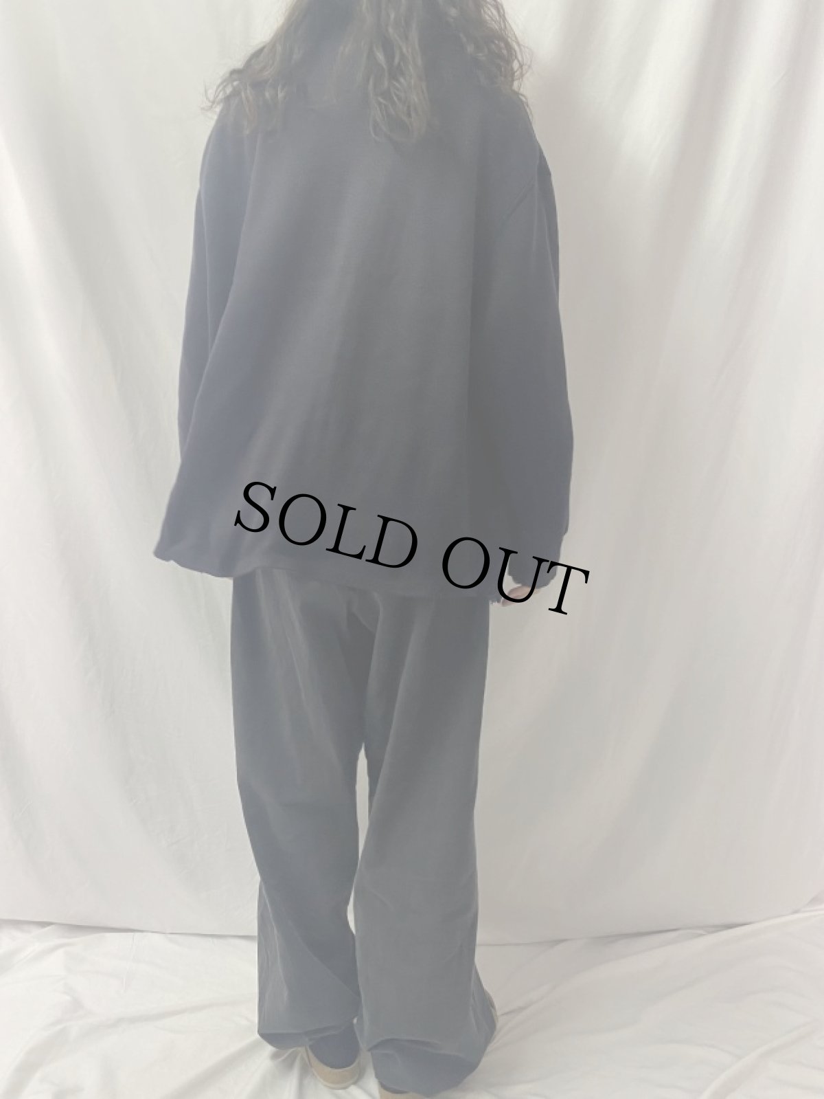 画像4: 80〜90's Burberrys ロゴ刺繍 ニット切り替え ウールジャケット NAVY (4)