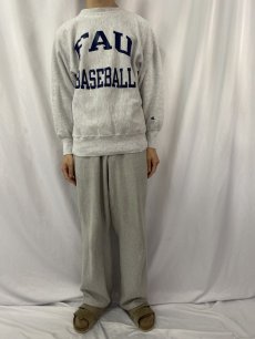 画像2: 90's〜 Champion REVERSE WEAVE "FAU BASEBALL" スウェット L (2)