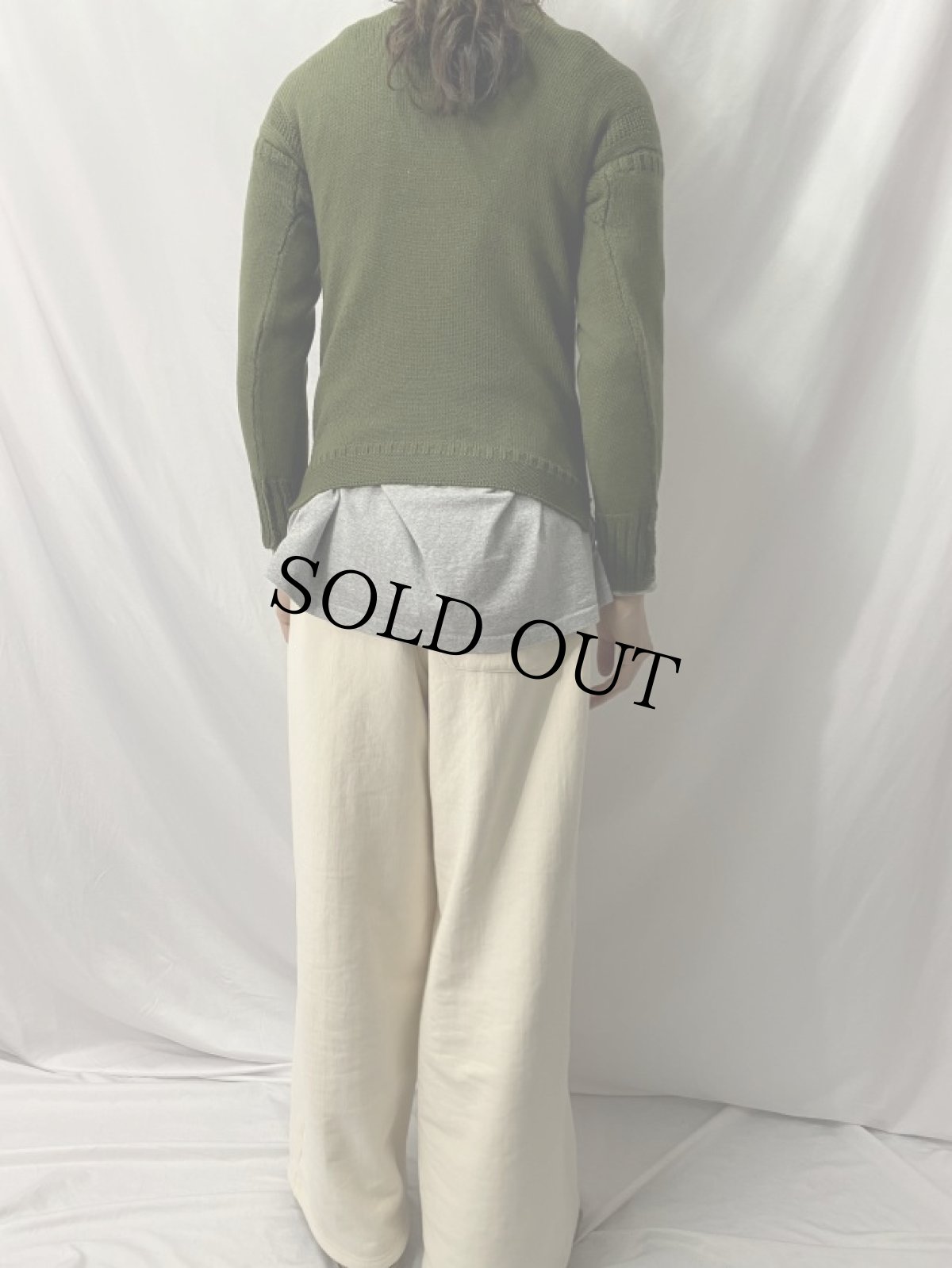 画像4: ガンジーニットセーター (4)