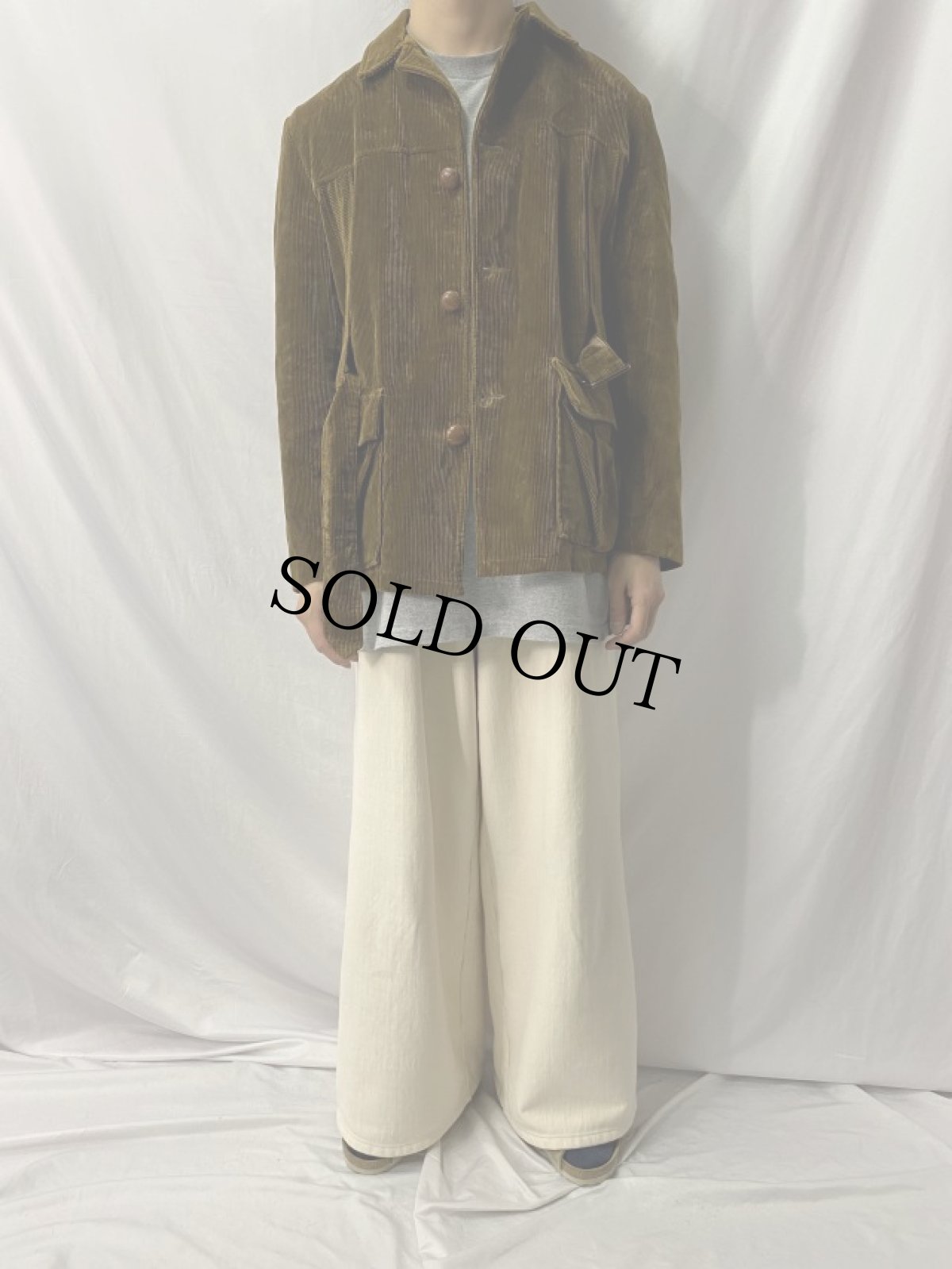 画像2: 70's ボアライナー コーデュロイ ノーフォークジャケット 38 (2)