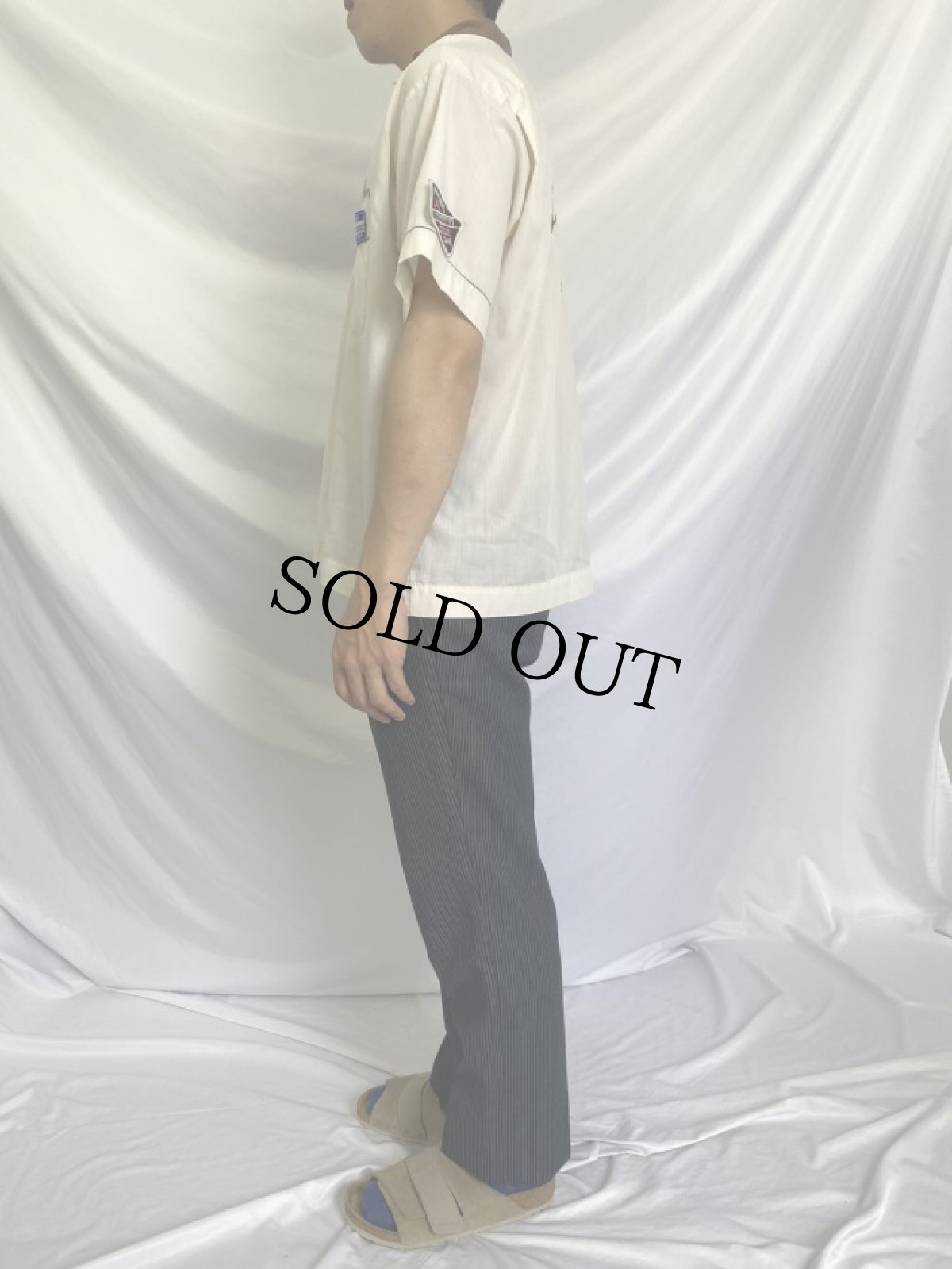 画像4: 70's NAT NAST チェーン刺繍 ボーリングシャツ (4)