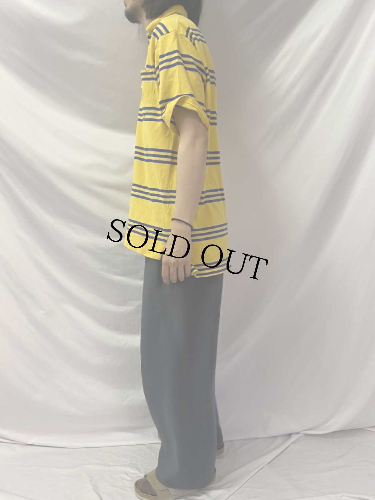 画像3: POLO Ralph Lauren クッキーパッチ ボーダー柄ポロシャツ L (3)