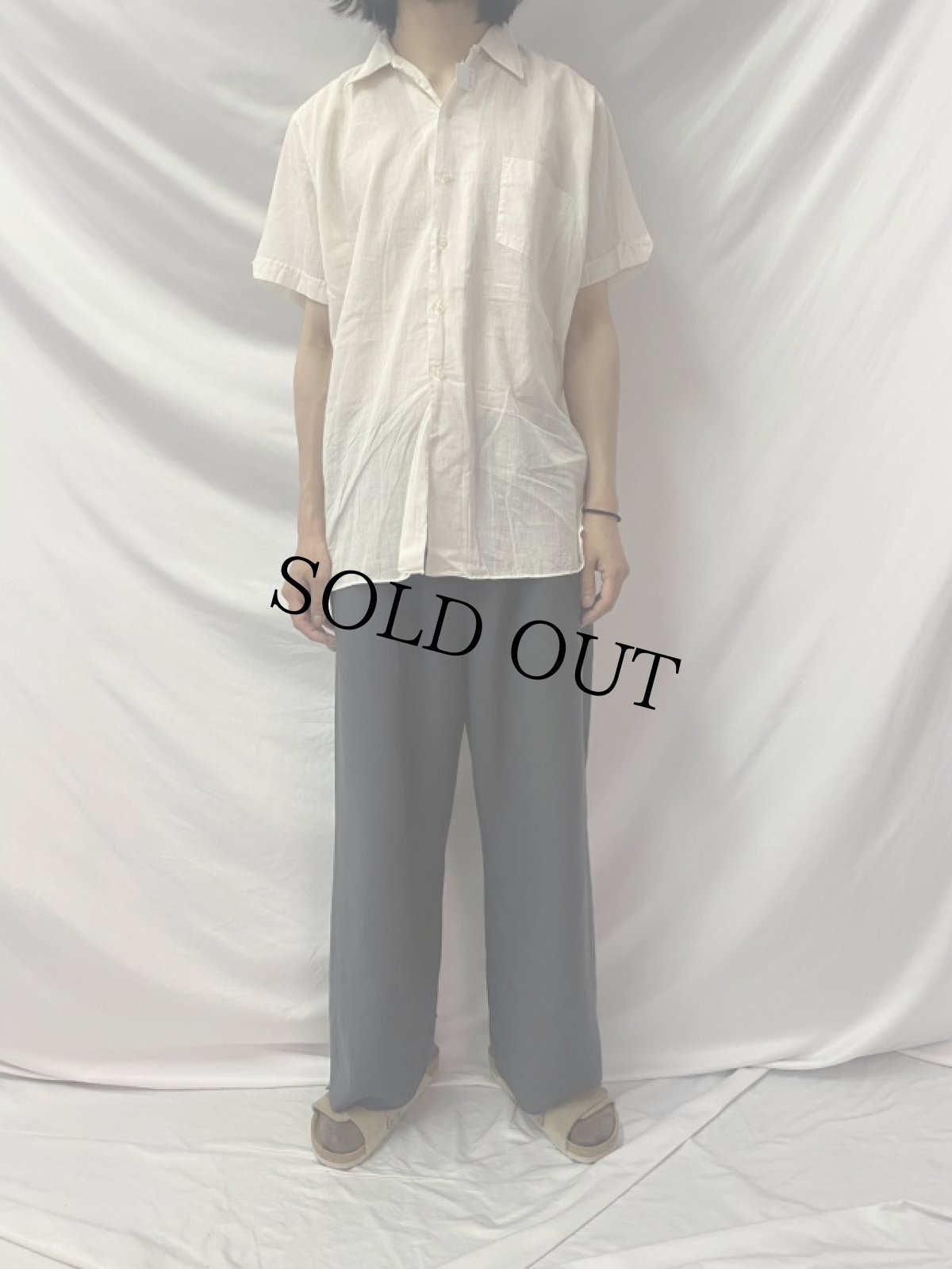 画像2: VINTAGE CANADA製 オープンカラーコットンシャツ (2)