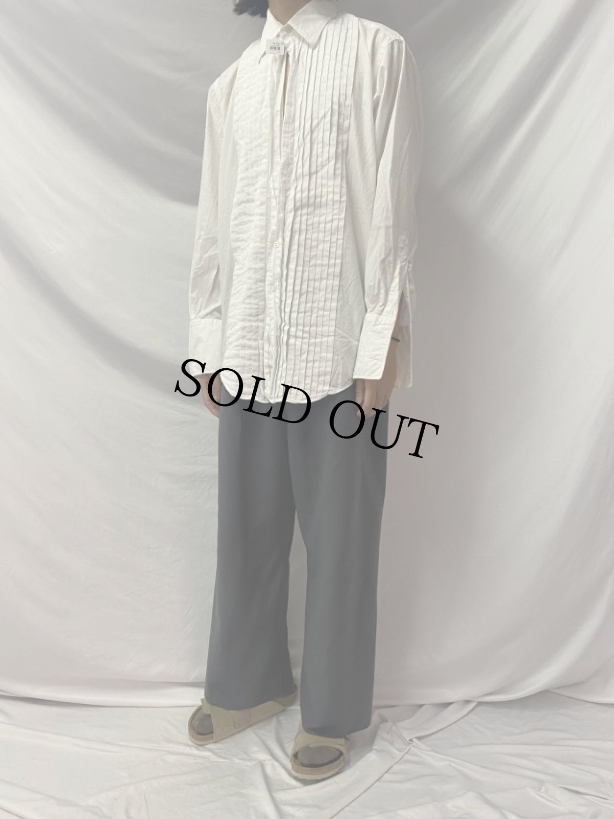 画像2: 90's Brooks Brothers USA製 プリーツドレスシャツ 16 1/2-3 (2)