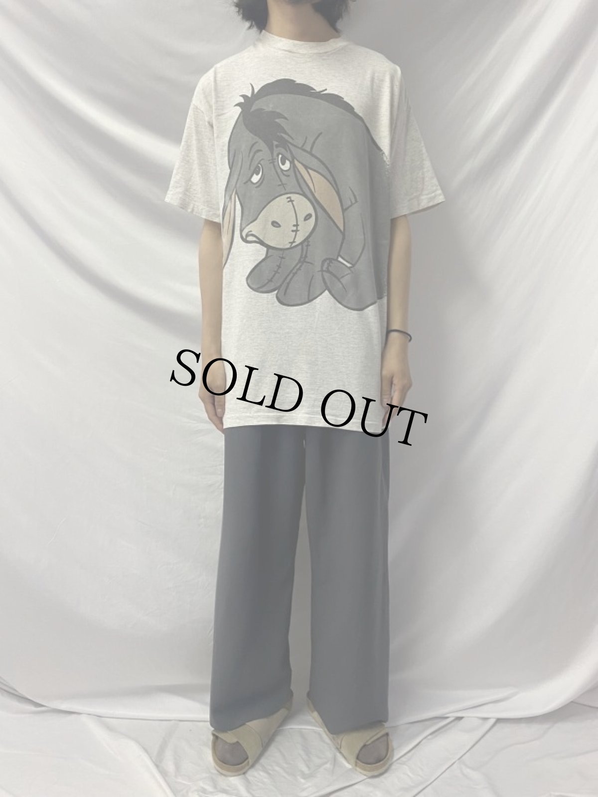 画像2: 90's Disney USA製 イーヨー キャラクタープリントTシャツ ONE SIZE (2)