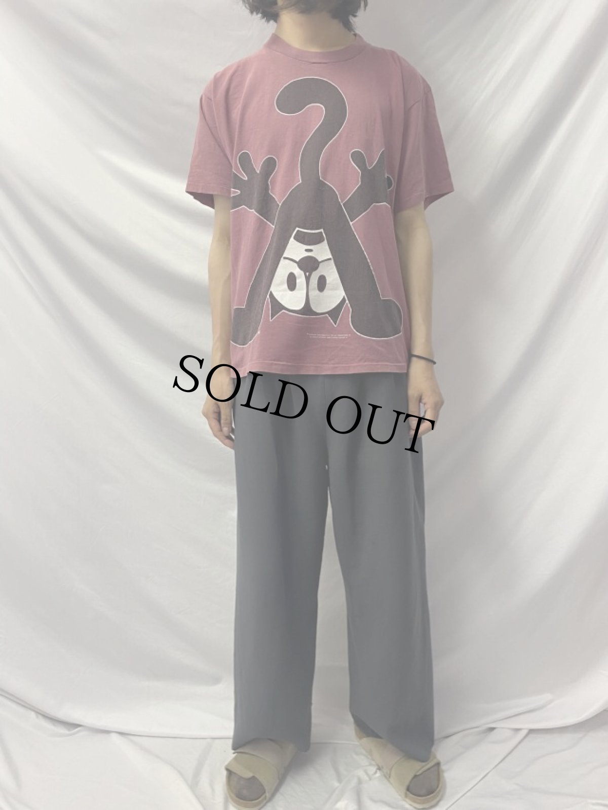 画像2: 90's USA製 FELIX キャラクタープリントTシャツ L (2)