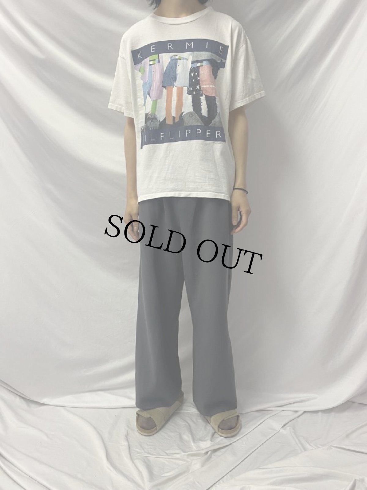 画像2: 90's The Muppets USA製 "KERMIE HILFLIPPER" TOMMYパロディTシャツ L (2)