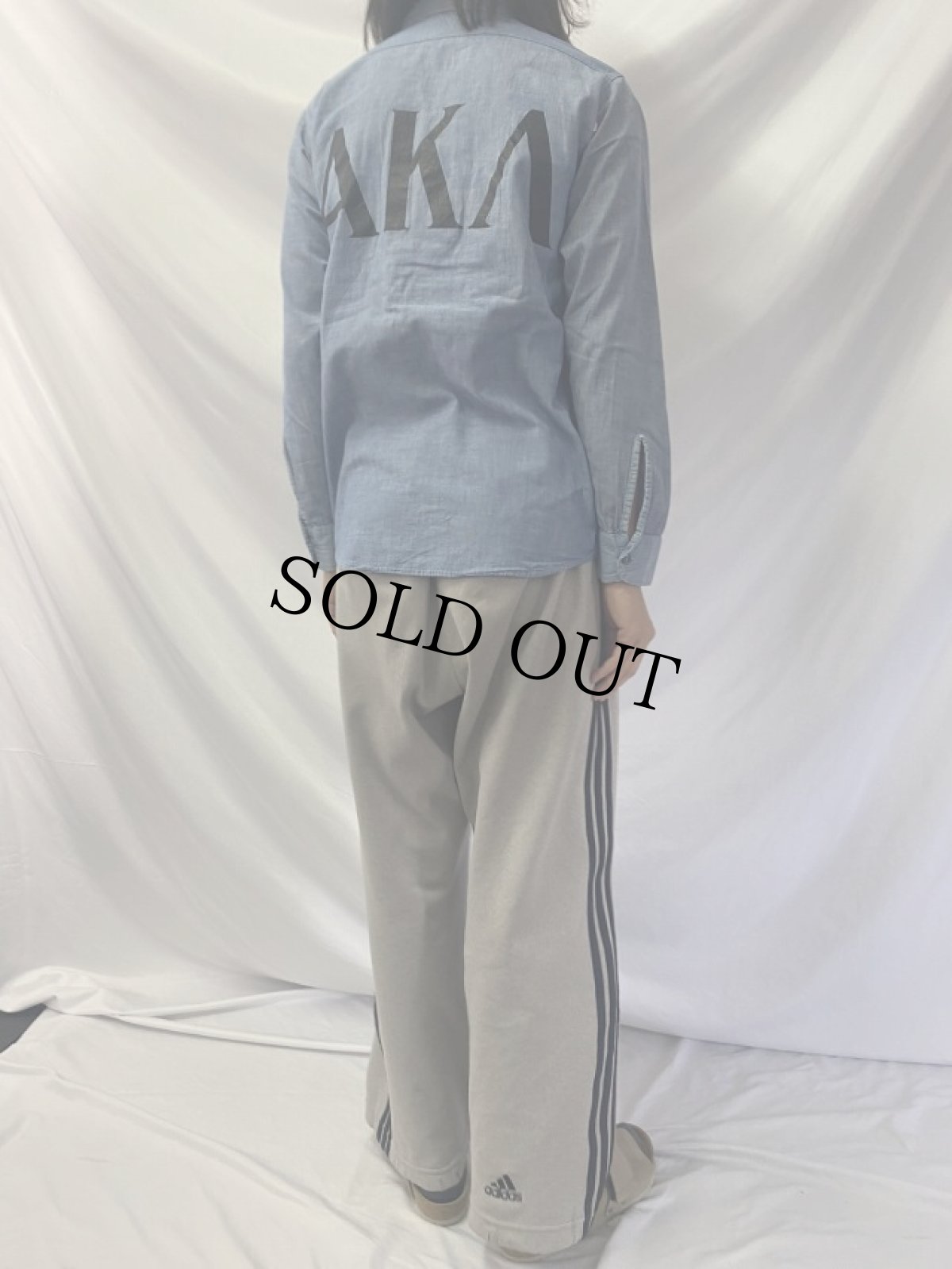 画像5: 60's RIVERSIDE USA製 "AKΛ" シャンブレーワークシャツ (5)