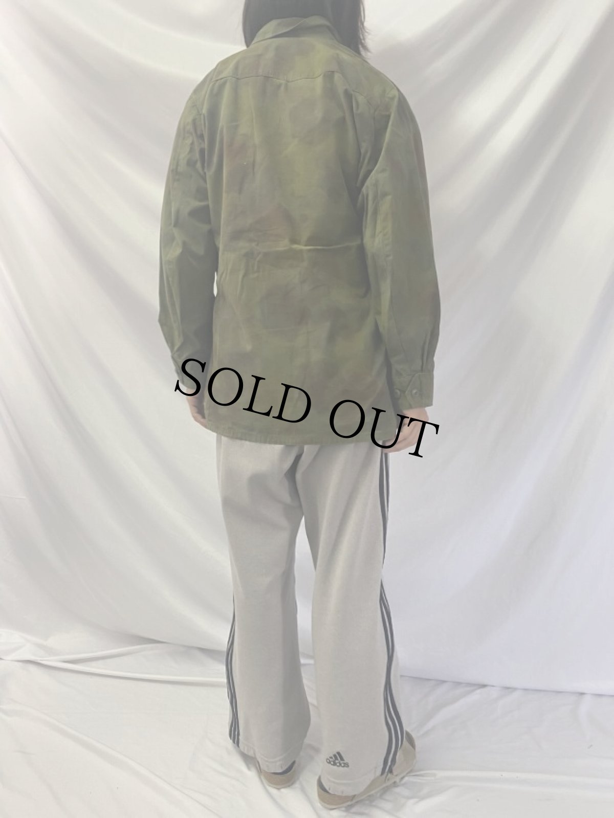 画像4: 60's U.S.ARMY "グリーンベレー特殊迷彩" ジャングルファティーグジャケット 4th SMALL-LONG (4)