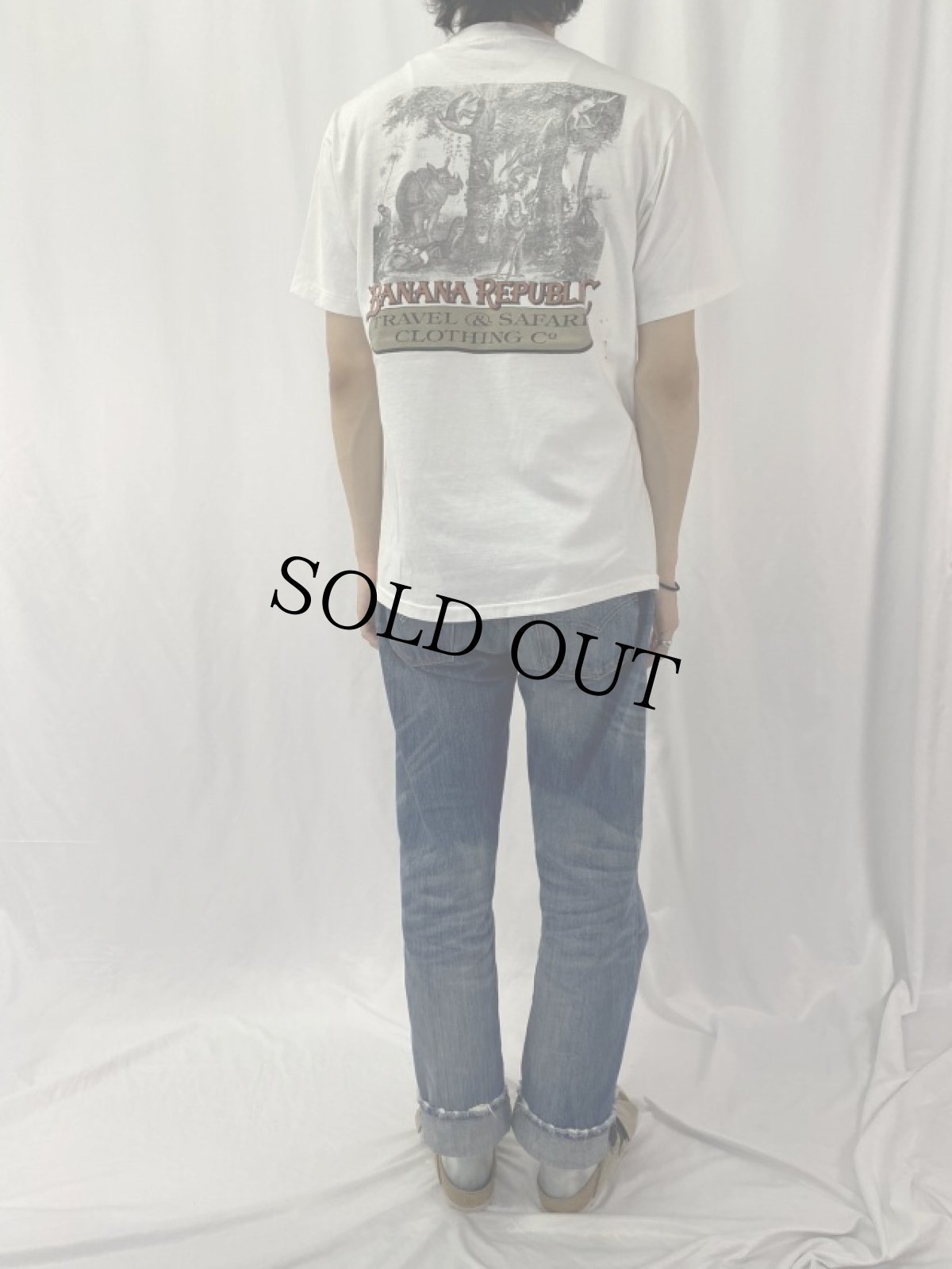 画像4: 90's BANANA REPUBLIC "TRAVEL&SAFARI CLOTHING" アニマルプリント ポケットTシャツ (4)