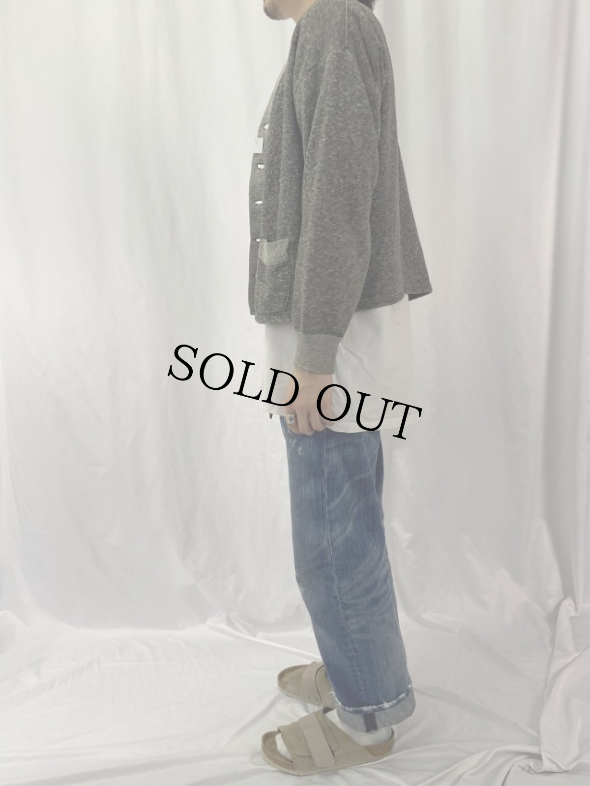 画像3: 40〜50's パチポケゴマ塩 スウェットカーディガン (3)