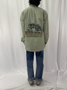 画像4: 90's BANANA REPUBLIC "TRAVEL&SAFARI CLOTHING" タイガープリント コットンシャツ XL (4)