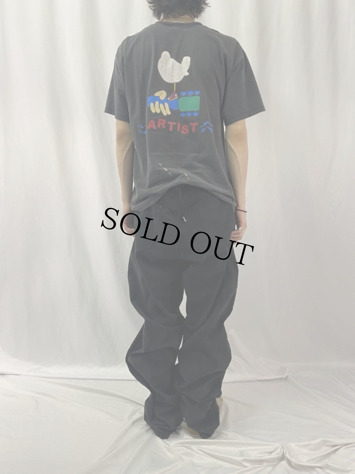 画像4: 90's Levi's L2 USA製 "BAGGY FIT" ブラックデニムパンツ W38 (4)