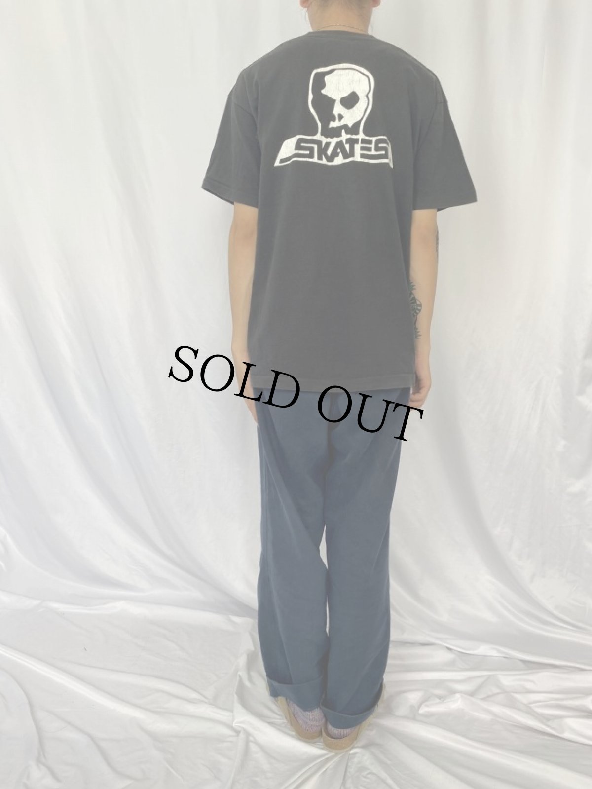 画像4: 90's SKULL SKATE CANADA製 スケートブランド ロゴプリントTシャツ L (4)