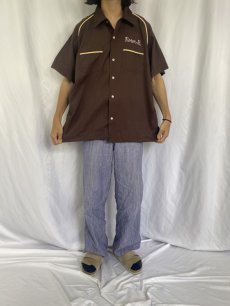 画像2: 70's Hilton USA製 プリント コットンボーリングシャツ (2)