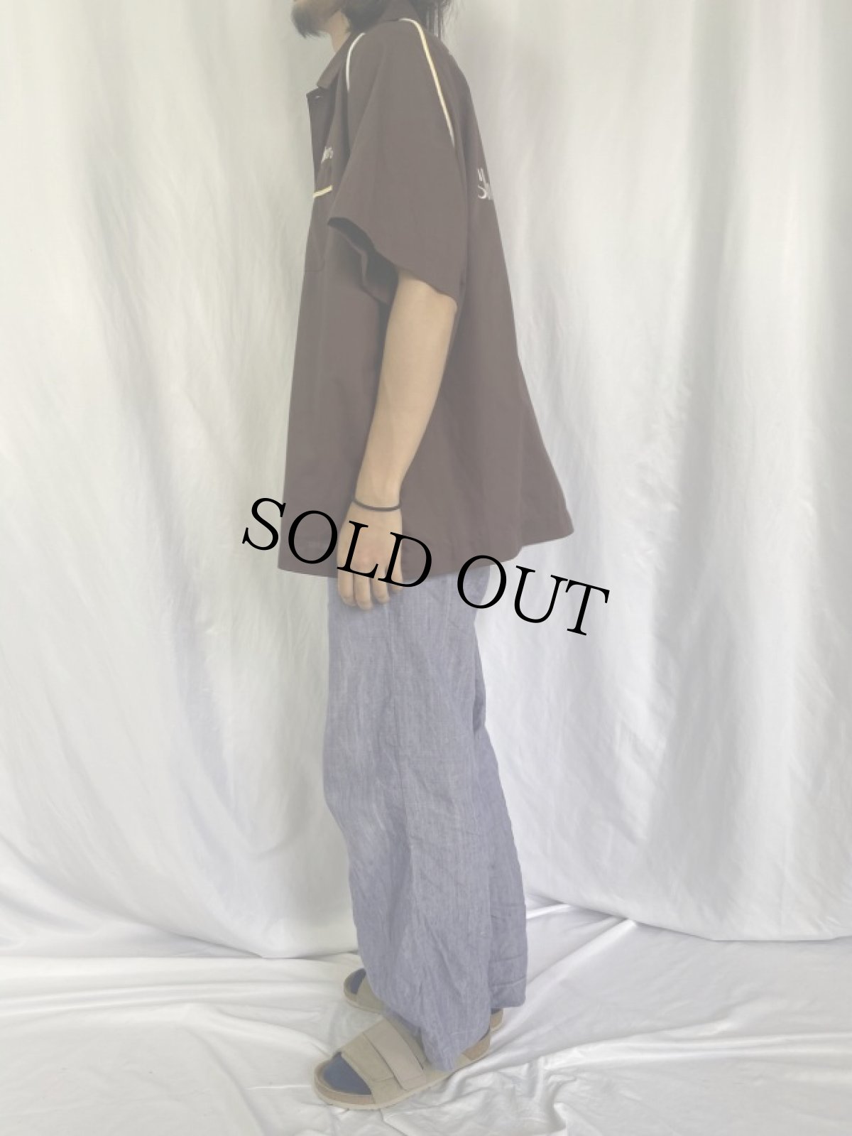 画像3: 70's Hilton USA製 プリント コットンボーリングシャツ (3)