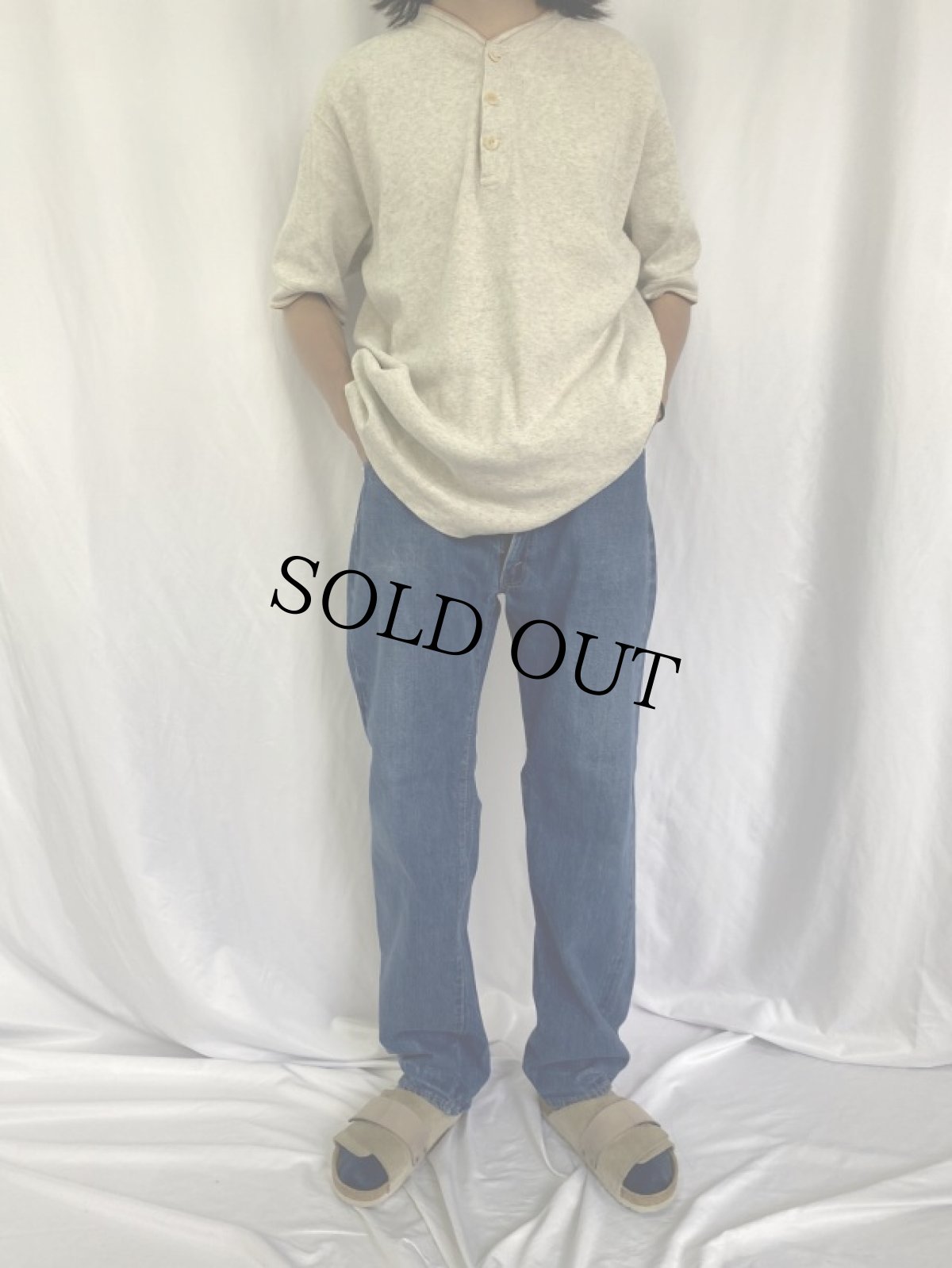 画像2: 60's LEVI'S 502-0117 USA製 BIGE デニムパンツ W35 (2)