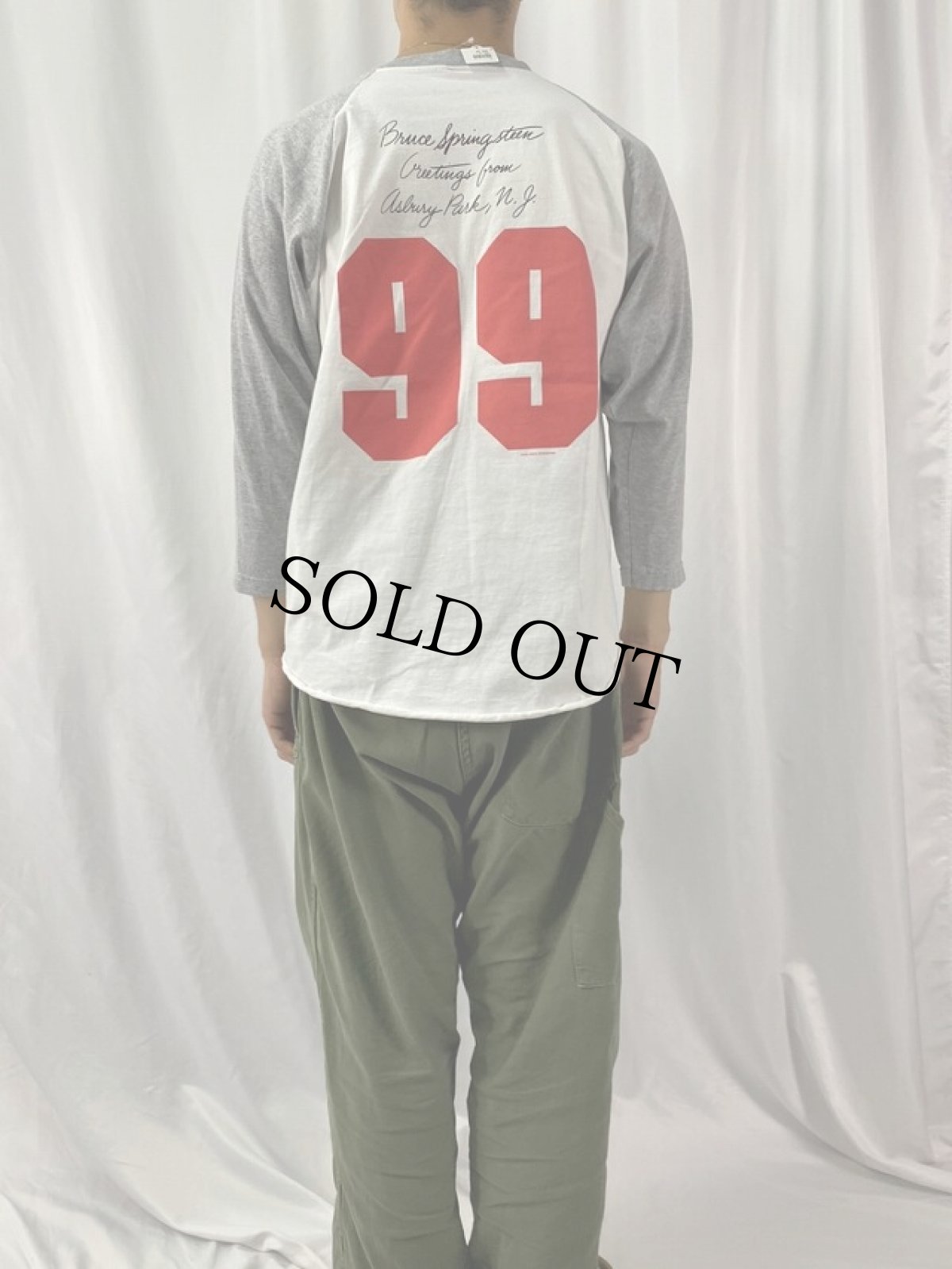 画像4: 90's Bruce Springsteen USA製 "GREETINGS FROM ASBURY PARK N.J." シンガープリントラングランTシャツ L (4)