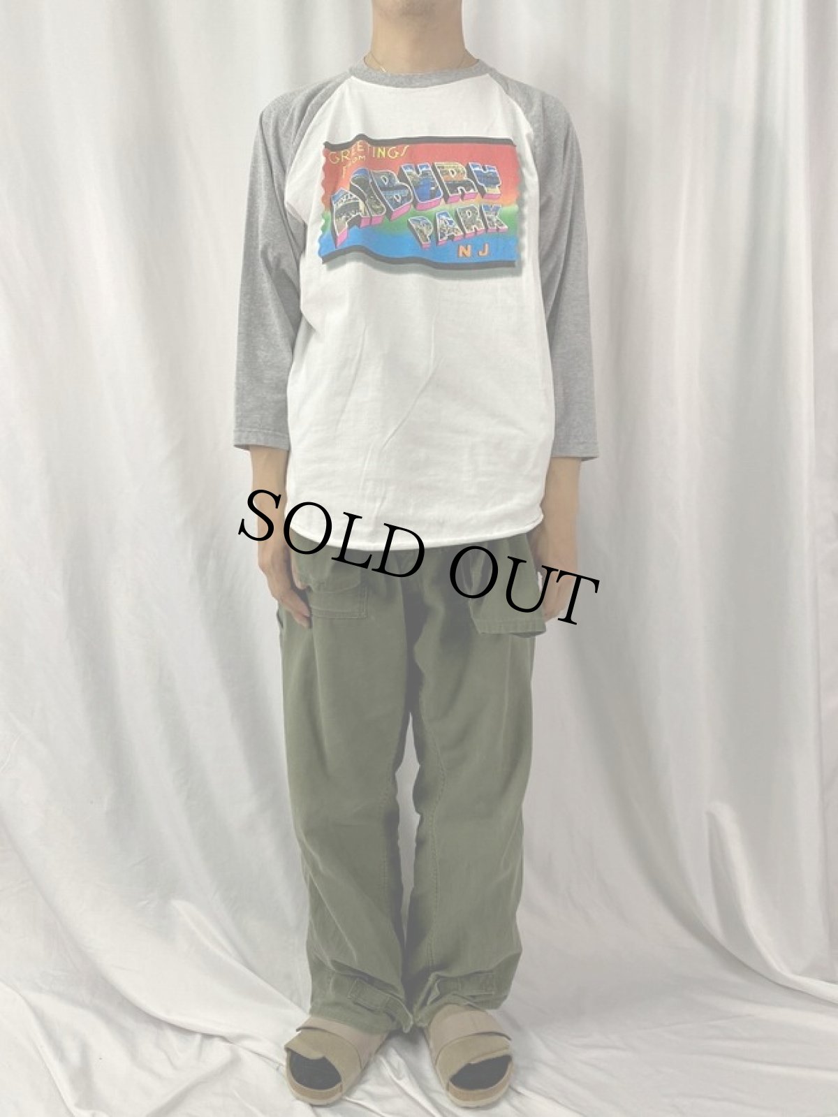 画像2: 90's Bruce Springsteen USA製 "GREETINGS FROM ASBURY PARK N.J." シンガープリントラングランTシャツ L (2)