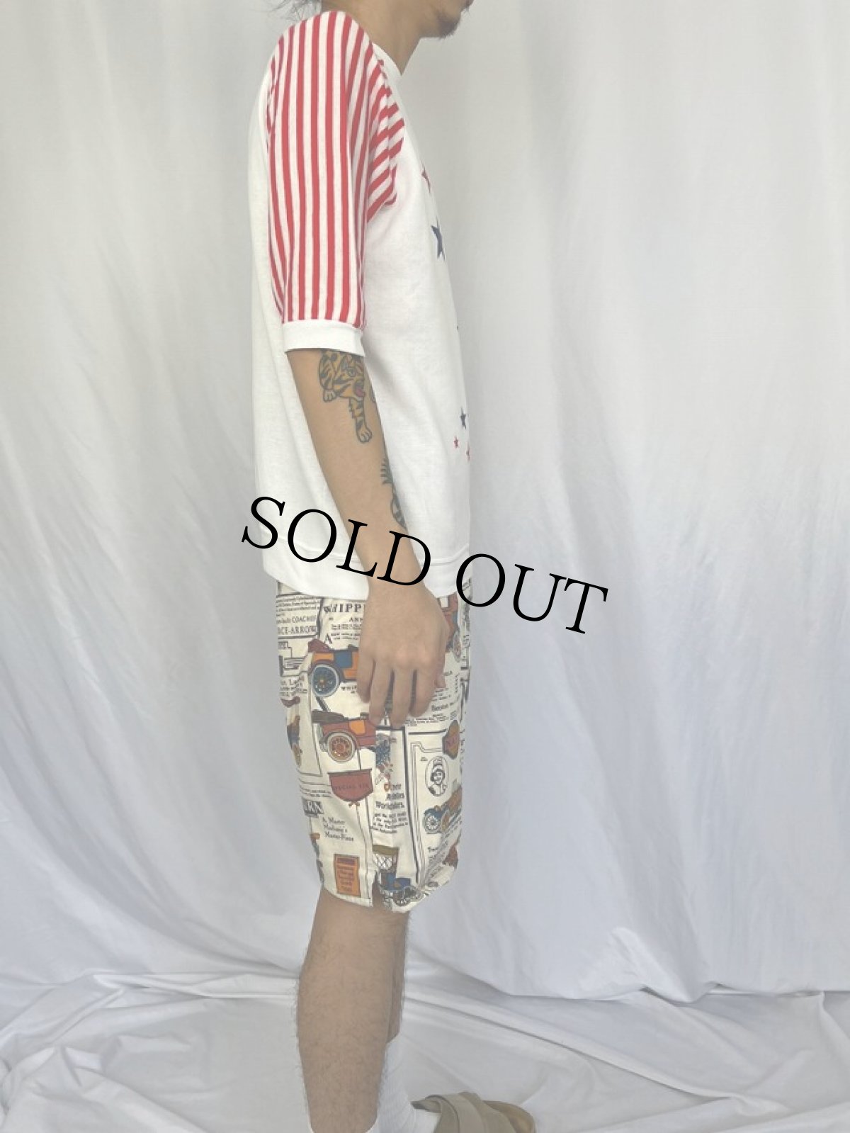 画像3: 70's 星条旗プリント 半袖スウェット (3)