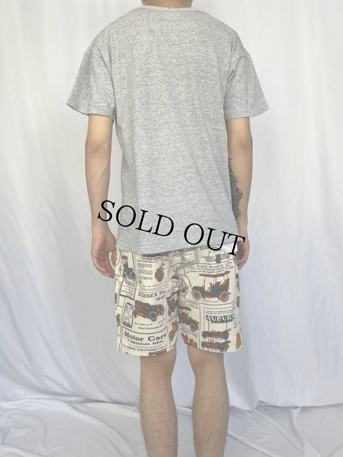 画像4: 80's Champion USA製 トリコタグ "DREXEL UNIVERSITY SWIMMING" 染み込みプリントTシャツ L (4)