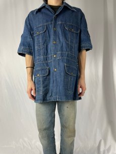 画像2: 70's Lee USA製 デニムサファリジャケット L-XL (2)