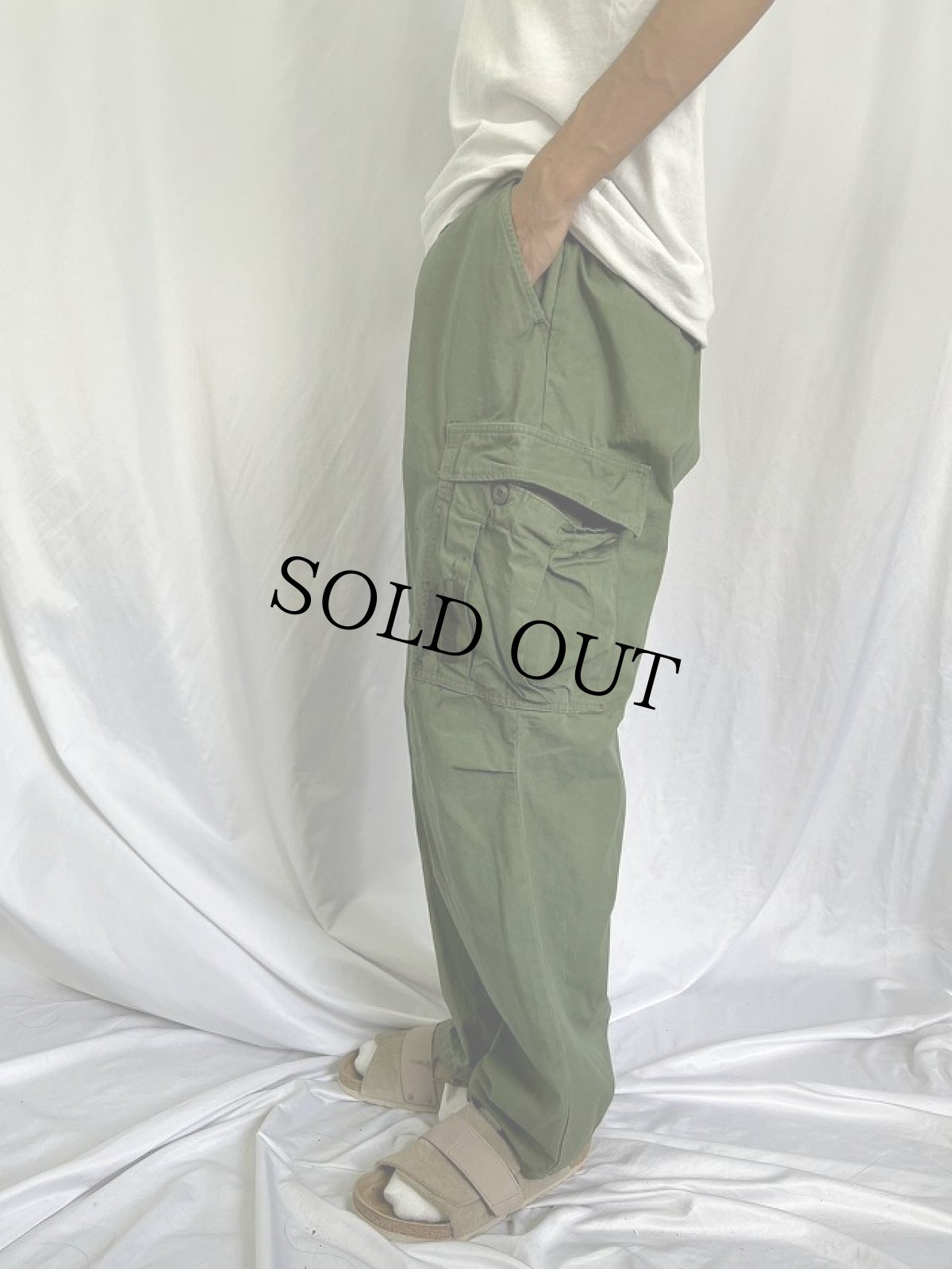 画像3: 60's U.S.ARMY 3rd コットンポプリン ジャングルファティーグパンツ LARGE-REGULAR (3)